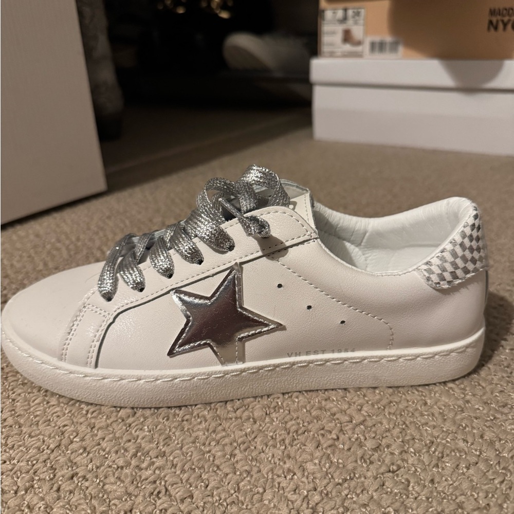 Vintage Havana White and Silver Star Sneakers